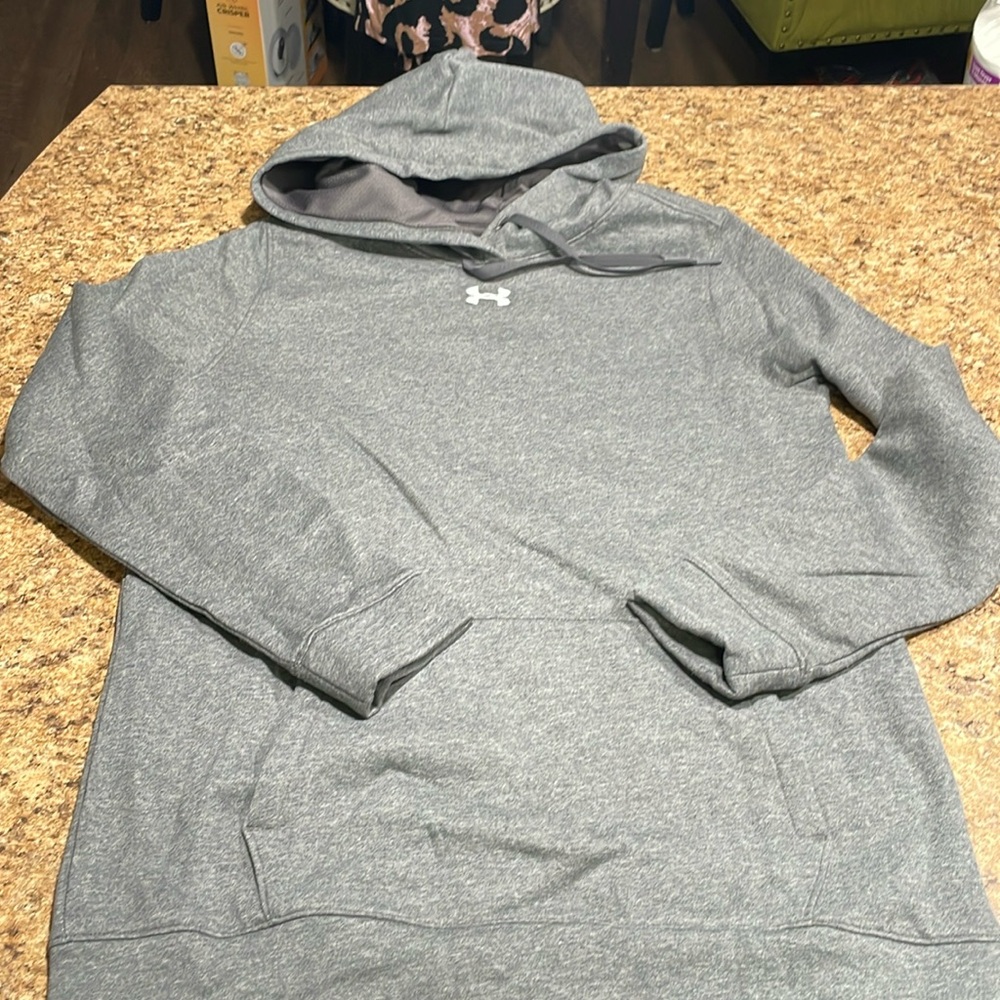 NWOT UNDER ARMOUR GRAY HOODIE MEDIUM LOOSE FIT COLDWEAR
